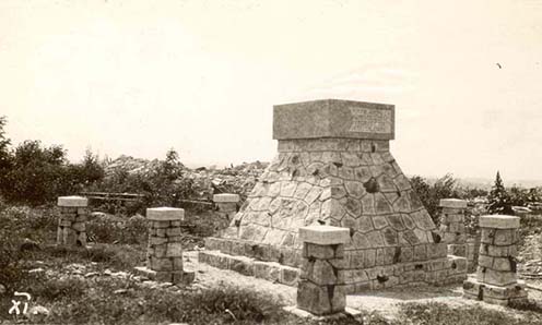 Il monumento del 4° reggimento Honved nel 1918