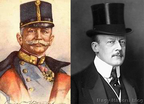 Conrad von Hötzendorf vezérkari főnök és Graf Berchtold külügyminiszter