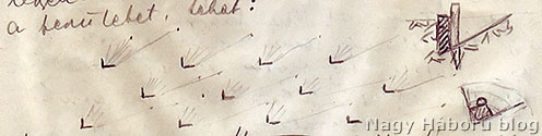 Aknaöv rajza a kéziratban