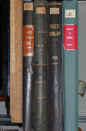 A négy lap Országos Széchényi Könyvtárban őrzött kötött példányai