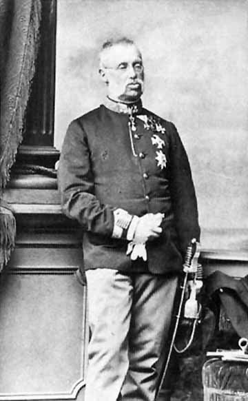 Habsburg-Tescheni Albert Frigyes Rudolf főherceg (1817–1895), a kaposvári 44. közös gyalogezred tulajdonosa (forrás: Wikipédia)