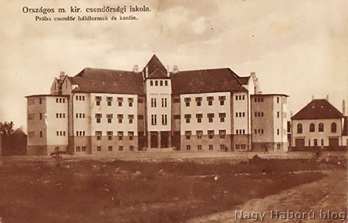 A csendőriskola épülete 1915-ben