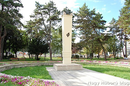 A császári és királyi 11. tábori vadászzászlóalj 2010-ben felújított emlékműve Győrben