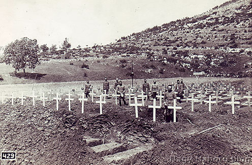 A 61-esek temetője Lipánál korabeli felvételen