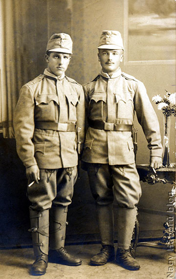 Kudlik Károly és barátja, Tirányi Mihály 1914. november 19-én