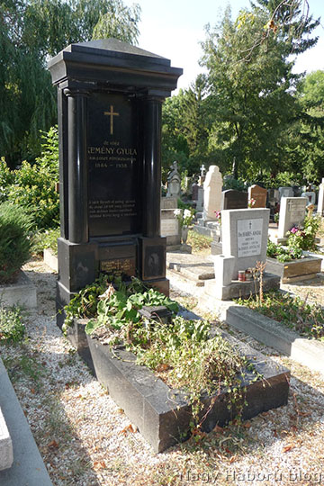 Dr. Kemény Gyula síremléke a Farkasréti temetőben