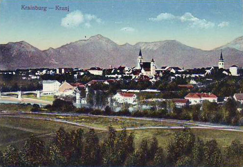 Krainburg korabeli képeslapon