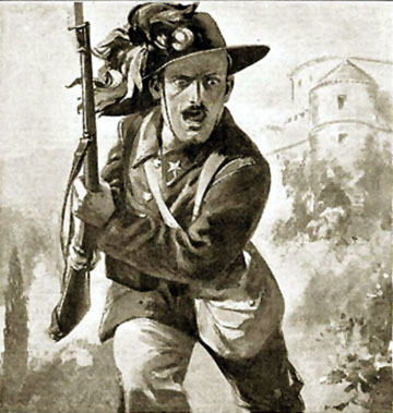 Bersaglieri 1916-os háborús propaganda plakáton